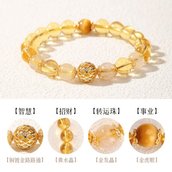 Natural stone super seven crystal bracelet for girls high-end multi-treasure rainbow sugar peach blossom fortune-bringing bracelet string - Image 8
