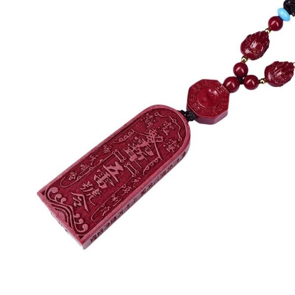 Cinnabar Five Thunder Command Pendant Taoist Purple Gold Sand Large Character Five Thunder Command Men and Women Couple's Style Finely Woven Lanyard Pendant - Image 2
