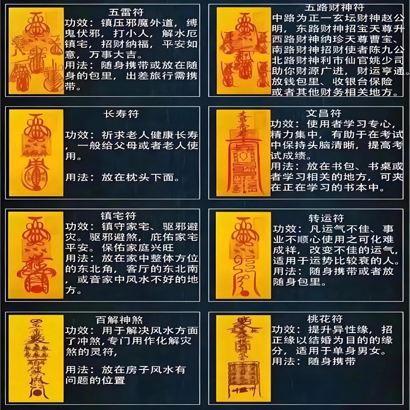 Customized talismans of the Zhengyi School of Taoism